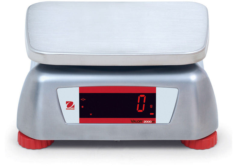 Ct arrire de la balance tanche en inox Ohaus Valor 2000XW