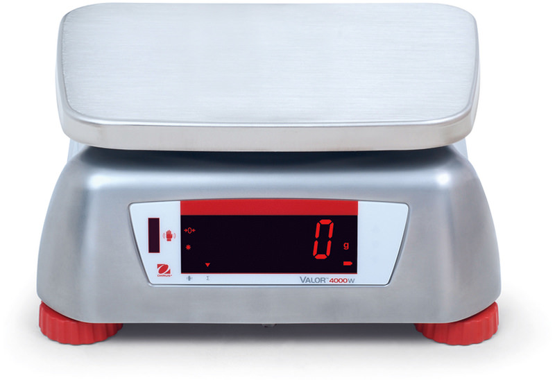 Ct arrire de la balance homologue Ohaus Valor 4000XW-M en inox