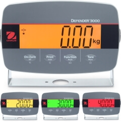 Fonction feu tricolore de la balance plate-forme Ohaus Defender 3000 Standard