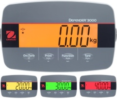 Fonction feu tricolore de la balance plate-forme Ohaus Defender 3000 Standard Low Profile