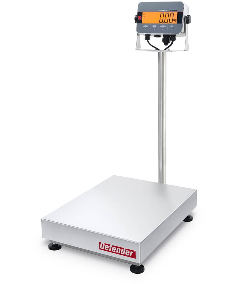 Balance homologue Ohaus Defender 3000-M tout inox avec taille de plate-forme 420 x 550 mm