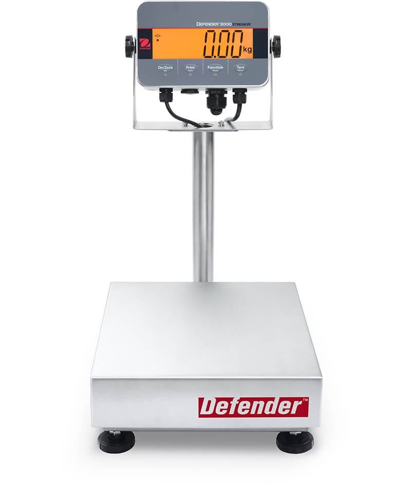 Balance homologue Ohaus Defender 3000-M tout inox avec taille de plate-forme 305 x 355 mm