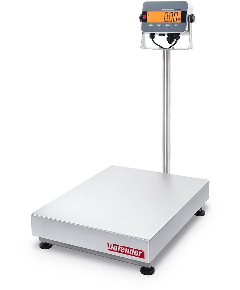 Balance homologue Ohaus Defender 3000-M tout inox avec taille de plate-forme 500 x 650 mm