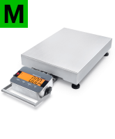 Balance homologue tout inox (IP66) avec indicateur frontal et poigne: Ohaus Defender 3000-M Washdown Low Profile