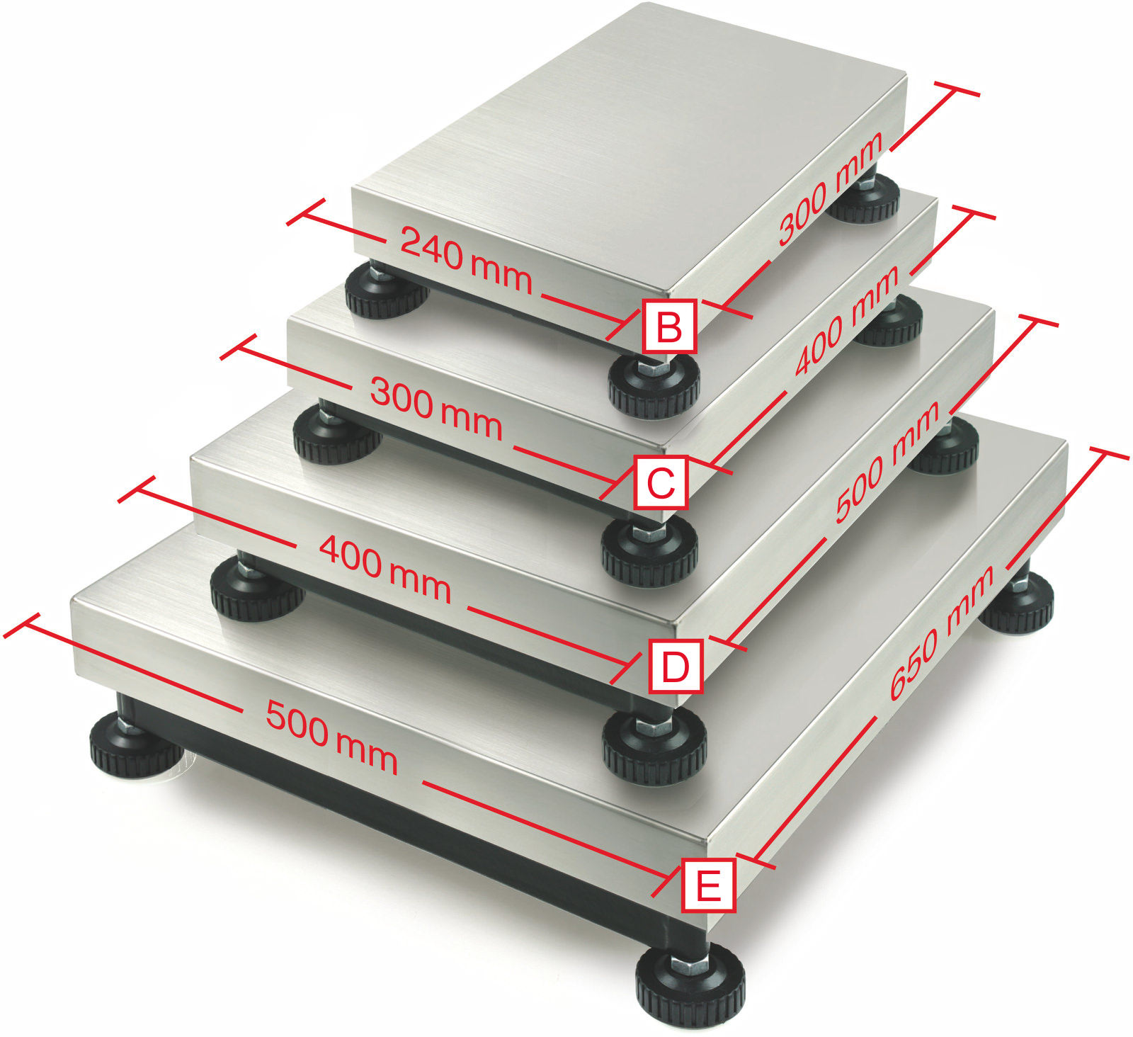 Balance Kern IFB dimensions de plateau en 4 tailles