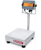 Balance plate-forme tout inox (IP66) robuste et rapide sur colonne amovible: Ohaus Defender 3000 Washdown