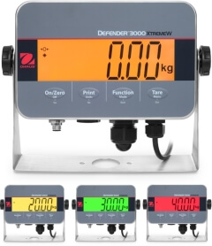 Fonction feu tricolore de la balance plate-forme Ohaus Defender 3000 tout inox