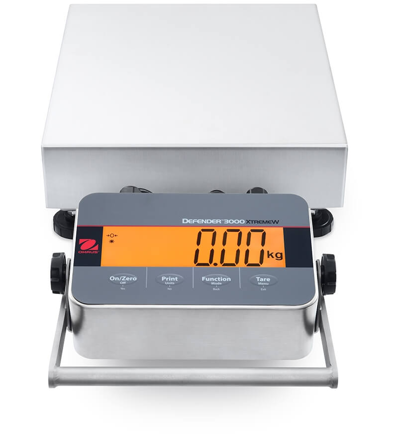 Balance plate-forme Ohaus Defender 3000 Inox Low Profile avec taille de plate-forme 305 x 355 mm