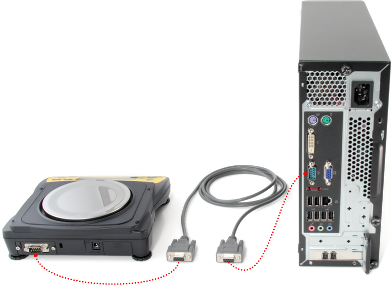 Connexion balance ordinateur interface srie RS-232