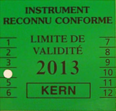 Vignette "instrument reconnu conforme"